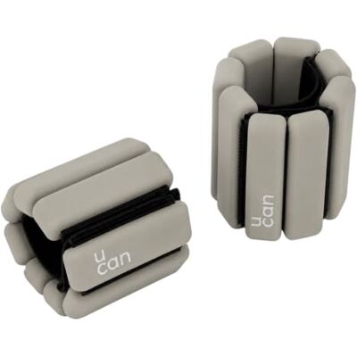 U can U-Band Par de pesas para tobillos y/o muñecas de silicona de 0,5 KG, 1 KG, ,5 KG para ejercicio en casa. Minimalistas, cómodas y guapas. Colores negro, rosa, azul y gris. (GRIS, 1 KG) U can U-Band Par de pesas para tobillos y/o muñecas de silicona de 0,5 KG, 1 KG, ,5 KG para ejercicio en casa. Minimalistas, cómodas y guapas. Colores negro, rosa, azul y gris. (GRIS, 1 KG)