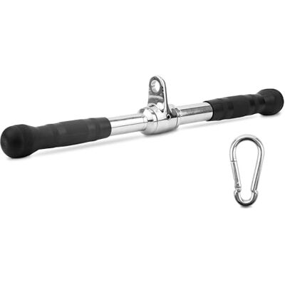 Yes4All Barra giratoria Recta de Goma, Accesorio de Cable LAT, Barra de Prensa de tríceps, Accesorio de máquina de Cable para Gimnasio en casa Yes4All Barra giratoria Recta de Goma, Accesorio de Cable LAT, Barra de Prensa de tríceps, Accesorio de máquina de Cable para Gimnasio en casa