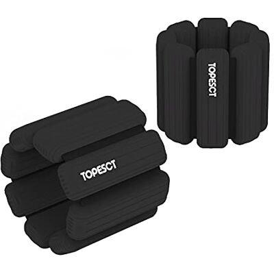 TopEsct Pesas ajustables para muñeca, juego de 2 (1 libra cada una), pulsera de pesas para muñeca y tobillo para yoga, baile, barra, pilates, cardio, aeróbicos, caminar (1 libra/cada una, negro) TopEsct Pesas ajustables para muñeca, juego de 2 (1 libra cada una), pulsera de pesas para muñeca y tobillo para yoga, baile, barra, pilates, cardio, aeróbicos, caminar (1 libra/cada una, negro)
