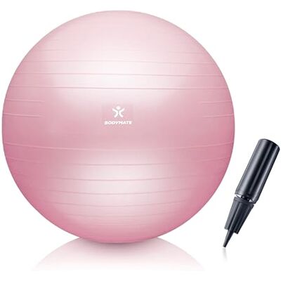 BODYMATE Pelota de Ejercicio para Fitnes con Sistema antirreventones con bombín Bola de Yoga Pilates y Ejercicio Balón para Sentarse Balon de Ejercicio para Fitness BODYMATE Pelota de Ejercicio para Fitnes con Sistema antirreventones con bombín Bola de Yoga Pilates y Ejercicio Balón para Sentarse Balon de Ejercicio para Fitness
