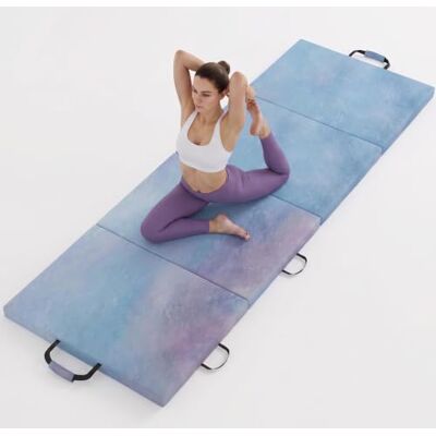 HOMCOM Colchoneta Gimnasia Plegable 5 cm 180x60x5 cm Azul Degradado Tapete de Ejercicio, con Asas de Transporte, Esterilla de Gimnasia para Yoga, Aeróbic, Artes Marciales HOMCOM Colchoneta Gimnasia Plegable 5 cm 180x60x5 cm Azul Degradado Tapete de Ejercicio, con Asas de Transporte, Esterilla de Gimnasia para Yoga, Aeróbic, Artes Marciales