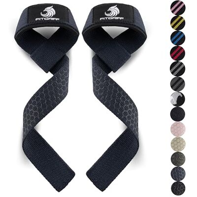 Fitgriff ® Straps Gym, Correas Levantamiento de Pesas, Powerlifting, Agarraderas Gimnasio Lifting Straps Mujeres y Hombres (Estándar (más de 16cm muñeca), Navy Blue (Grip)) Fitgriff ® Straps Gym, Correas Levantamiento de Pesas, Powerlifting, Agarraderas Gimnasio Lifting Straps Mujeres y Hombres (Estándar (más de 16cm muñeca), Navy Blue (Grip))