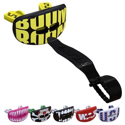 SAFEJAWZ Protector de labios para adultos y jóvenes para boxeo, baloncesto, lacrosse, fútbol, MMA, artes marciales, hockey y todos los deportes de contacto (Boom) SAFEJAWZ Protector de labios para adultos y jóvenes para boxeo, baloncesto, lacrosse, fútbol, MMA, artes marciales, hockey y todos los deportes de contacto (Boom)