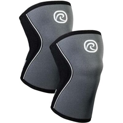 Rehband Rodillera para entrenamiento de fuerza & fitness rodillera de neopreno de 7 mm, flexible & antideslizante, knee sleeve para hombres & mujeres, Color:Gris Acero 1 Par, Talla:M Rehband Rodillera para entrenamiento de fuerza & fitness rodillera de neopreno de 7 mm, flexible & antideslizante, knee sleeve para hombres & mujeres, Color:Gris Acero 1 Par, Talla:M