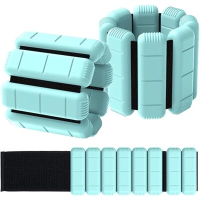 TopEsct Juego de 2 pesas ajustables para muñeca y tobillo(2lb/4lbs un par) pulsera con peso para entrenamiento de fuerza, caminar, correr, pilates, trotar, yoga TopEsct Juego de 2 pesas ajustables para muñeca y tobillo(2lb/4lbs un par) pulsera con peso para entrenamiento de fuerza, caminar, correr, pilates, trotar, yoga