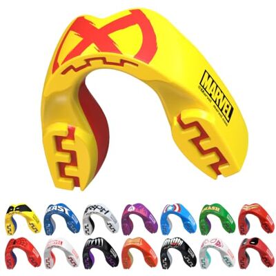 Marvel Protector bucal adultos y niños para todos los deportes de contacto, incluidos rugby, MMA, artes marciales de kickboxing, judo, hockey y boxeo (X-Men Logo, Adulto (12+ Años)) Marvel Protector bucal adultos y niños para todos los deportes de contacto, incluidos rugby, MMA, artes marciales de kickboxing, judo, hockey y boxeo (X-Men Logo, Adulto (12+ Años))