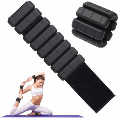 TopEsct Juego de 2 pesas ajustables para muñeca y tobillo(2lb/4lbs un par) pulsera con peso para entrenamiento de fuerza, caminar, correr, pilates, trotar, yoga TopEsct Juego de 2 pesas ajustables para muñeca y tobillo(2lb/4lbs un par) pulsera con peso para entrenamiento de fuerza, caminar, correr, pilates, trotar, yoga
