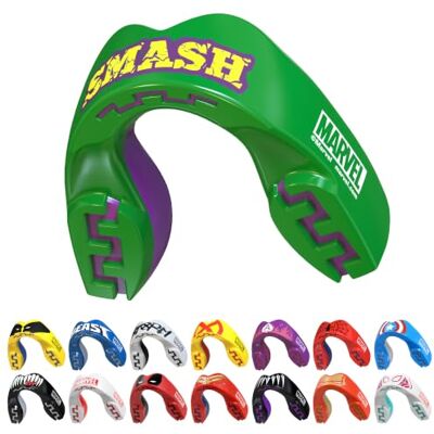 Marvel The Hulk Protector bucal adultos y niños para todos los deportes de contacto, incluidos rugby, MMA, artes marciales de kickboxing, judo, hockey y boxeo Marvel The Hulk Protector bucal adultos y niños para todos los deportes de contacto, incluidos rugby, MMA, artes marciales de kickboxing, judo, hockey y boxeo