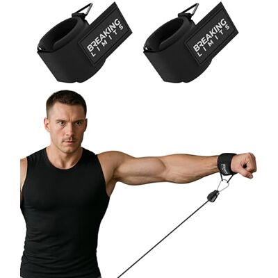 BREAKING LIMITS Muñequeras Gym Polea Muñequera Gym Polea Agarre Gym Accesorios Gimnasio Agarraderas Musculación BREAKING LIMITS Muñequeras Gym Polea Muñequera Gym Polea Agarre Gym Accesorios Gimnasio Agarraderas Musculación