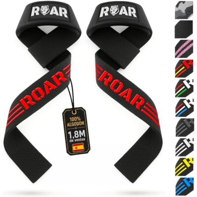 Roar ® Correas Levantamiento de Pesas Profesionales, aps Powerlifting, Agarres para Gym, Agarraderas Gimnasio para Peso Muerto, Crossfit Weight Lifting (Rojo)… Roar ® Correas Levantamiento de Pesas Profesionales, aps Powerlifting, Agarres para Gym, Agarraderas Gimnasio para Peso Muerto, Crossfit Weight Lifting (Rojo)…