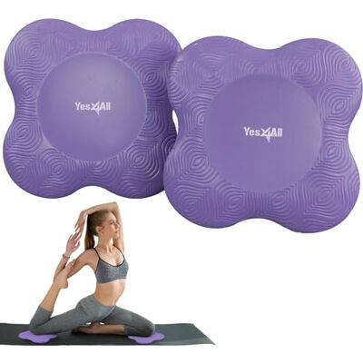 Yes4All Set de 2 almohadillas de yoga extra gruesas antideslizantes para rodillas, cabeza, codos, manos y muñecas, color morado Yes4All Set de 2 almohadillas de yoga extra gruesas antideslizantes para rodillas, cabeza, codos, manos y muñecas, color morado