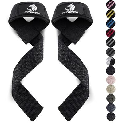 Fitgriff ® Straps Gym, Correas Levantamiento de Pesas, Powerlifting, Agarraderas Gimnasio Lifting Straps Mujeres y Hombres (Estándar (más de 16cm muñeca), Original Black (Grip)) Fitgriff ® Straps Gym, Correas Levantamiento de Pesas, Powerlifting, Agarraderas Gimnasio Lifting Straps Mujeres y Hombres (Estándar (más de 16cm muñeca), Original Black (Grip))