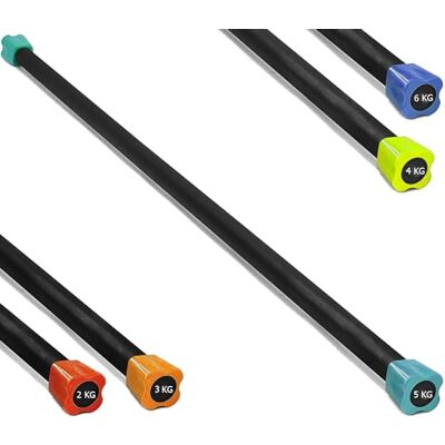 G5 HT SPORT Barra corporal profesional con peso de 2 a 6 kg, para entrenamiento aeróbico, yoga, pilates Home Gym y gimnasio (5 kg (turquesa) G5 HT SPORT Barra corporal profesional con peso de 2 a 6 kg, para entrenamiento aeróbico, yoga, pilates Home Gym y gimnasio (5 kg (turquesa)