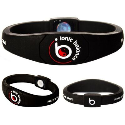 Ionic-Balance Pulsera de equilibrio, negro, Large 20.5cm / 8.1in Ionic-Balance Pulsera de equilibrio, negro, Large 20.5cm / 8.1in