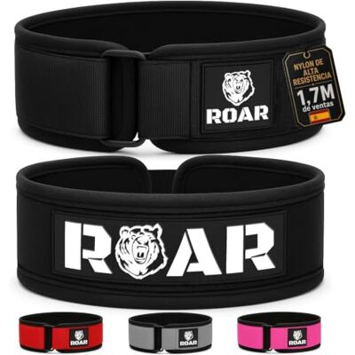 Roar ® Cinturón Lumbar Gimnasio, Cinturon Gimnasio Hombre y Mujer, Cinturon Halterofilia, Powerlifting, Levantamiento Peso, Musculacion, Cinturon Gym Hombre, Cinturon Pesas (Negro, M) Roar ® Cinturón Lumbar Gimnasio, Cinturon Gimnasio Hombre y Mujer, Cinturon Halterofilia, Powerlifting, Levantamiento Peso, Musculacion, Cinturon Gym Hombre, Cinturon Pesas (Negro, M)