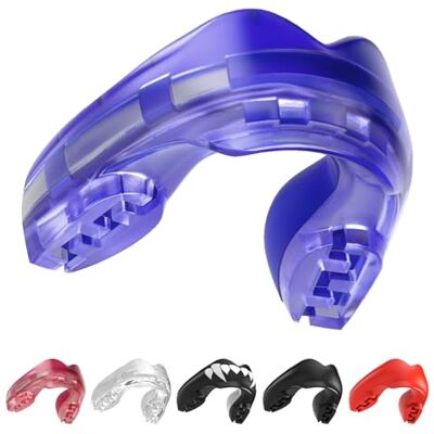 SAFEJAWZ Protector bucal para aparatos ortopédicos. para Todos los Deportes de Contacto, incluidos rugby, MMA, artes marciales de kickboxing, judo, hockey y boxeo (Azul Heilo) SAFEJAWZ Protector bucal para aparatos ortopédicos. para Todos los Deportes de Contacto, incluidos rugby, MMA, artes marciales de kickboxing, judo, hockey y boxeo (Azul Heilo)