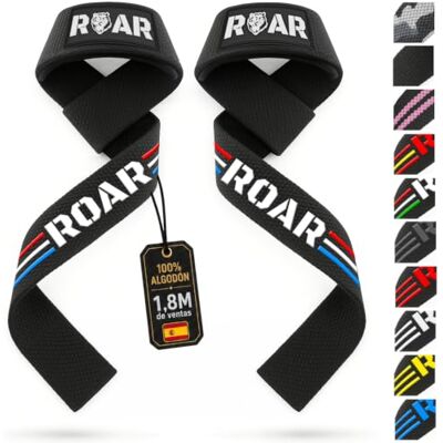 Roar ® Correas Levantamiento de Pesas Profesionales, aps Powerlifting, Agarres para Gym, Agarraderas Gimnasio para Peso Muerto, Crossfit Weight Lifting (Francia)… Roar ® Correas Levantamiento de Pesas Profesionales, aps Powerlifting, Agarres para Gym, Agarraderas Gimnasio para Peso Muerto, Crossfit Weight Lifting (Francia)…
