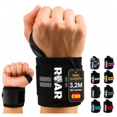 Roar ® Muñequeras Deportivas (2 Unidades) – Muñequeras para Gimnasio, Crossfit y Fitness, Wrist Wraps Ajustables para Levantamiento de Pesas, Entrenamiento y Soporte de Muñeca Hombre Mujer Roar ® Muñequeras Deportivas (2 Unidades) – Muñequeras para Gimnasio, Crossfit y Fitness, Wrist Wraps Ajustables para Levantamiento de Pesas, Entrenamiento y Soporte de Muñeca Hombre Mujer