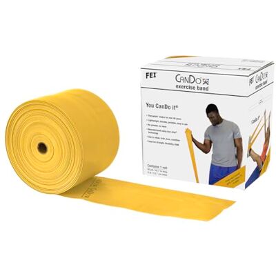 Cando Banda elástica para ejercicios, Dorado/Pesada , 46 m Cando Banda elástica para ejercicios, Dorado/Pesada , 46 m