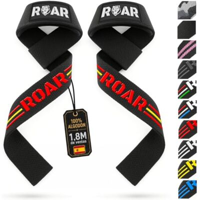 Roar ® Correas Levantamiento de Pesas Profesionales, aps Powerlifting, Agarres para Gym, Agarraderas Gimnasio para Peso Muerto, Crossfit Weight Lifting (España)… Roar ® Correas Levantamiento de Pesas Profesionales, aps Powerlifting, Agarres para Gym, Agarraderas Gimnasio para Peso Muerto, Crossfit Weight Lifting (España)…