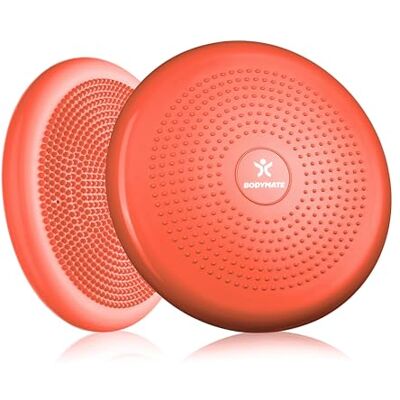 BODYMATE Cojín de asiento con bomba Lively Coral 34 cm diámetro Cojín de equilibrio, cojín de aire, disco de equilibrio, cojín de púas Entrenamiento de core, fitness, rehabilitación, coordinación BODYMATE Cojín de asiento con bomba Lively Coral 34 cm diámetro Cojín de equilibrio, cojín de aire, disco de equilibrio, cojín de púas Entrenamiento de core, fitness, rehabilitación, coordinación