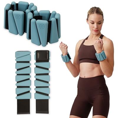 Gaiam Pesas de muñeca y tobillo, pulsera portátil para fortalecer, tonificar y esculpir, pesas de tobillo ajustables para mujeres y hombres para yoga, baile, pilates, barra, cardio, uso doméstico y Gaiam Pesas de muñeca y tobillo, pulsera portátil para fortalecer, tonificar y esculpir, pesas de tobillo ajustables para mujeres y hombres para yoga, baile, pilates, barra, cardio, uso doméstico y