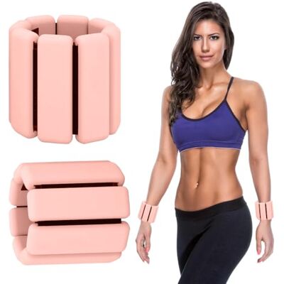 BNGXR 2 Pcs Pesas de Muñeca y Tobillo, Pesas Pierna Tobillos Pulsera Pesos Ajustable(0.23 kg/unidad) Portátiles Muñequera con Peso para Damas Hombres Aptitud Física Correr Yoga Pilates, Rosa Carne BNGXR 2 Pcs Pesas de Muñeca y Tobillo, Pesas Pierna Tobillos Pulsera Pesos Ajustable(0.23 kg/unidad) Portátiles Muñequera con Peso para Damas Hombres Aptitud Física Correr Yoga Pilates, Rosa Carne