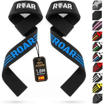 Roar ® Correas Levantamiento de Pesas Profesionales, aps Powerlifting, Agarres para Gym, Agarraderas Gimnasio para Peso Muerto, Crossfit Weight Lifting (Azul)… Roar ® Correas Levantamiento de Pesas Profesionales, aps Powerlifting, Agarres para Gym, Agarraderas Gimnasio para Peso Muerto, Crossfit Weight Lifting (Azul)…
