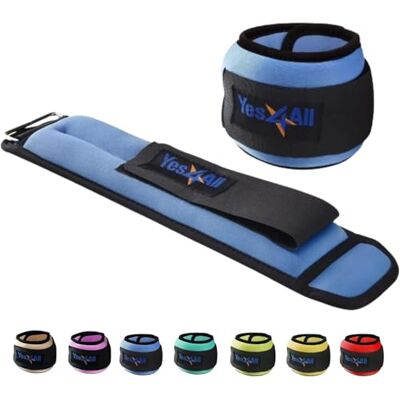 Yes4All Pesas para tobillos y muñecas de neopreno (0,45 kg 4,5 kg) Ankle Weights Set, Tobilleras con peso 1,8 KG Par = 2 x 0,9 KG Yes4All Pesas para tobillos y muñecas de neopreno (0,45 kg 4,5 kg) Ankle Weights Set, Tobilleras con peso 1,8 KG Par = 2 x 0,9 KG
