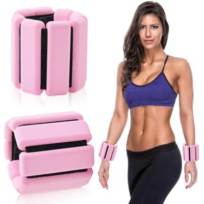 BNGXR 2 Pcs Pesas de Muñeca y Tobillo, Pesas Pierna Tobillos, Pulsera Pesos Ajustable, Portátiles Muñequera con Peso para Damas Hombres Aptitud Física, Correr, Caminar, Yoga, Pilates (Rosa) BNGXR 2 Pcs Pesas de Muñeca y Tobillo, Pesas Pierna Tobillos, Pulsera Pesos Ajustable, Portátiles Muñequera con Peso para Damas Hombres Aptitud Física, Correr, Caminar, Yoga, Pilates (Rosa)