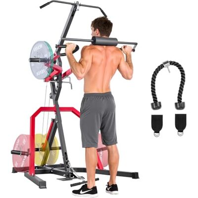 VEVOR Equipo de Gimnasio en Casa a Sentadillas, Estación de Potencia con Palanca y Sistema LAT, Polea Baja con Relación 2:1, a Curl de Bíceps y Entrenamiento Cuerpo Completo, 1360 x 640 x 220 mm VEVOR Equipo de Gimnasio en Casa a Sentadillas, Estación de Potencia con Palanca y Sistema LAT, Polea Baja con Relación 2:1, a Curl de Bíceps y Entrenamiento Cuerpo Completo, 1360 x 640 x 220 mm