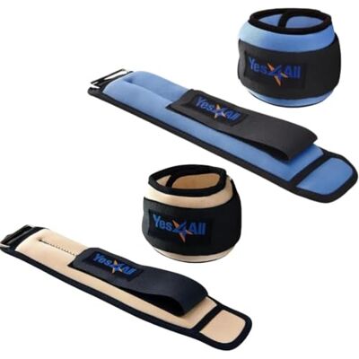 Yes4All Combo de pesas para muñeca y tobillo (0,45 kg + 0,9 kg), correa ajustable para caminar, pilates, gimnasio y entrenamiento Yes4All Combo de pesas para muñeca y tobillo (0,45 kg + 0,9 kg), correa ajustable para caminar, pilates, gimnasio y entrenamiento