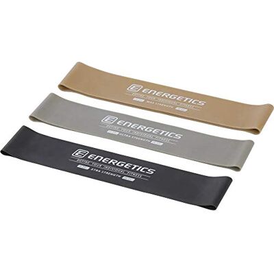 ENERGETICS Unisex Adultos Mini Set Pro Fitness Band, Black/Silver/Gold, 1 Talla ENERGETICS Unisex Adultos Mini Set Pro Fitness Band, Black/Silver/Gold, 1 Talla