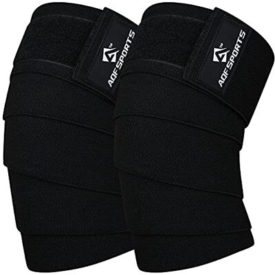 AQF Rodilleras para Levantamiento de Pesas Aprobadas por IPL y USPA (1 par) Soporte de Rodilla para Menisco y Ligamentos, Vendaje Elástico con Protección para Powerlifting, Gimnasio AQF Rodilleras para Levantamiento de Pesas Aprobadas por IPL y USPA (1 par) Soporte de Rodilla para Menisco y Ligamentos, Vendaje Elástico con Protección para Powerlifting, Gimnasio