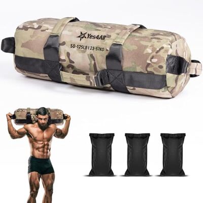 Yes4All Ajustable Saco lastrado 2-90 kg Power Bag Ideal para el Entrenamiento de Running, Saco Arena para Muchos Entrenamientos Funcionales, Rucking, Fitness, Fuerza y Resistencia Yes4All Ajustable Saco lastrado 2-90 kg Power Bag Ideal para el Entrenamiento de Running, Saco Arena para Muchos Entrenamientos Funcionales, Rucking, Fitness, Fuerza y Resistencia