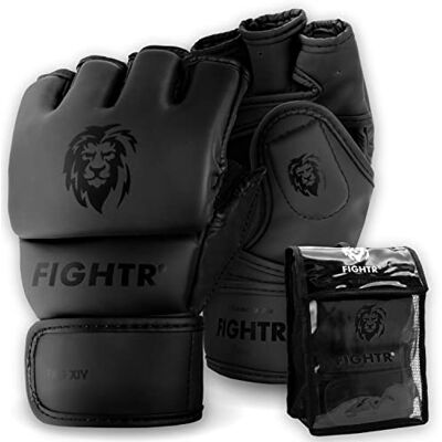 FIGHTR Guantes de MMA ® para una Estabilidad Ideal y Potencia de golpeo Guantes de Grappling para MMA, Saco de Arena, Sparring y Entrenamiento Incluye Bolsa de Transporte FIGHTR Guantes de MMA ® para una Estabilidad Ideal y Potencia de golpeo Guantes de Grappling para MMA, Saco de Arena, Sparring y Entrenamiento Incluye Bolsa de Transporte