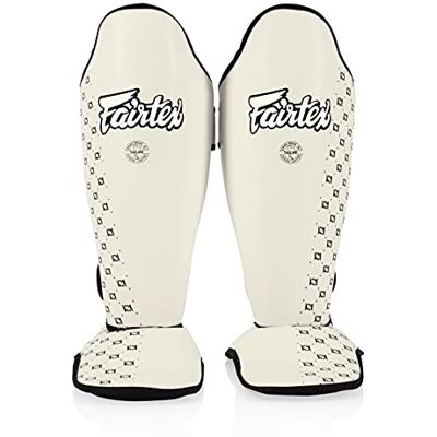Fairtex Competition Muay Thai Espinilleras SP5, Color Negro, Azul, Amarillo, Rojo (Blanco, Grande) Fairtex Competition Muay Thai Espinilleras SP5, Color Negro, Azul, Amarillo, Rojo (Blanco, Grande)
