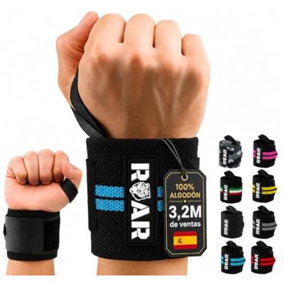 Roar ® Muñequeras Deportivas (2 Unidades) – Muñequeras para Gimnasio, Crossfit y Fitness, Wrist Wraps Ajustables para Levantamiento de Pesas, Entrenamiento y Soporte de Muñeca Hombre Mujer Roar ® Muñequeras Deportivas (2 Unidades) – Muñequeras para Gimnasio, Crossfit y Fitness, Wrist Wraps Ajustables para Levantamiento de Pesas, Entrenamiento y Soporte de Muñeca Hombre Mujer