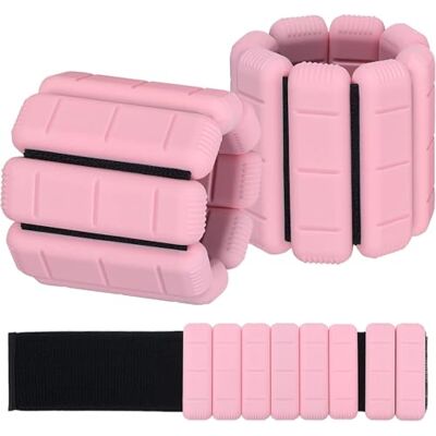 TopEsct Juego de 2 pesas ajustables para muñeca y tobillo(2lb/4lbs un par) pulsera con peso para entrenamiento de fuerza, caminar, correr, pilates, trotar, yoga TopEsct Juego de 2 pesas ajustables para muñeca y tobillo(2lb/4lbs un par) pulsera con peso para entrenamiento de fuerza, caminar, correr, pilates, trotar, yoga
