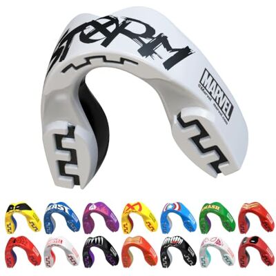 Marvel Protector bucal adultos y niños para todos los deportes de contacto, incluidos rugby, MMA, artes marciales de kickboxing, judo, hockey y boxeo (Storm, Adulto (12+ Años)) Marvel Protector bucal adultos y niños para todos los deportes de contacto, incluidos rugby, MMA, artes marciales de kickboxing, judo, hockey y boxeo (Storm, Adulto (12+ Años))