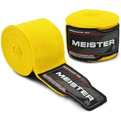 Meister Adulto 180" Vendas de Mano Semi-Elásticas para MMA & Boxeo (Par) Meister Adulto 180" Vendas de Mano Semi-Elásticas para MMA & Boxeo (Par)