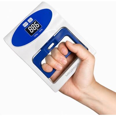 MEGAWISE Fortalecedor digital de agarre de mano, medidor de agarre preciso de hasta 120 kg, resistencia ajustable, compacto y duradero para el hogar y el gimnasio MEGAWISE Fortalecedor digital de agarre de mano, medidor de agarre preciso de hasta 120 kg, resistencia ajustable, compacto y duradero para el hogar y el gimnasio