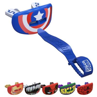 Marvel Captain America Protector de labios protectores bucales para adultos y jóvenes para boxeo, baloncesto, lacrosse, fútbol, MMA, artes marciales, hockey y todos los deportes de contacto Marvel Captain America Protector de labios protectores bucales para adultos y jóvenes para boxeo, baloncesto, lacrosse, fútbol, MMA, artes marciales, hockey y todos los deportes de contacto