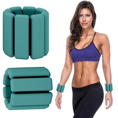 BNGXR 2 Pcs Pesas de Muñeca y Tobillo, Pesas Pierna Tobillos, Pulsera Pesos Ajustable, Portátiles Muñequera con Peso para Damas Hombres Aptitud Física, Correr, Caminar, Yoga, Pilates BNGXR 2 Pcs Pesas de Muñeca y Tobillo, Pesas Pierna Tobillos, Pulsera Pesos Ajustable, Portátiles Muñequera con Peso para Damas Hombres Aptitud Física, Correr, Caminar, Yoga, Pilates