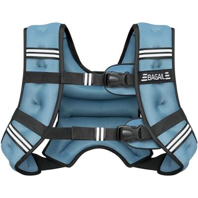 BAGAIL Chaleco Lastrado para Entrenamiento de Fuerza, Talla de Busto Ajustable, Bolsillo Práctico, Ideal para Entrenamientos en Gimnasio, Yoga y Ejercicios Aeróbicos BAGAIL Chaleco Lastrado para Entrenamiento de Fuerza, Talla de Busto Ajustable, Bolsillo Práctico, Ideal para Entrenamientos en Gimnasio, Yoga y Ejercicios Aeróbicos