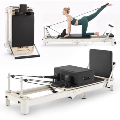 VEVOR Máquina de Pilates Reformer Plegable 2,21 m, de Aleación de Aluminio Para Uso Doméstico y Entrenamiento en Gimnasio, Carga hasta 181,4 kg, con Resortes, para Usuarios Avanzados y Principiantes VEVOR Máquina de Pilates Reformer Plegable 2,21 m, de Aleación de Aluminio Para Uso Doméstico y Entrenamiento en Gimnasio, Carga hasta 181,4 kg, con Resortes, para Usuarios Avanzados y Principiantes