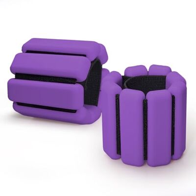 QinyOulhause 2 piezas de pesas ajustables para muñeca y tobillo, Pulsera Pesos Ajustable, peso de muñeca ajustable de tobillo para yoga, pilates, correr, natación y entrenamiento de fuerza (morado) QinyOulhause 2 piezas de pesas ajustables para muñeca y tobillo, Pulsera Pesos Ajustable, peso de muñeca ajustable de tobillo para yoga, pilates, correr, natación y entrenamiento de fuerza (morado)