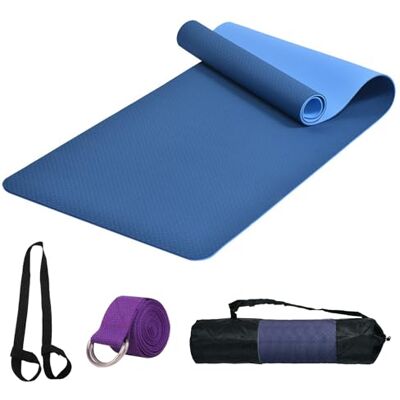 smallrun Esterilla Yoga Esterilla Pilates Antideslizante 6mm Alfombrilla de Yoga Esterilla Deporte Yoga Mat para Pilates Yoga Fitness 83x6cm (TPE AZUL) smallrun Esterilla Yoga Esterilla Pilates Antideslizante 6mm Alfombrilla de Yoga Esterilla Deporte Yoga Mat para Pilates Yoga Fitness 83x6cm (TPE AZUL)