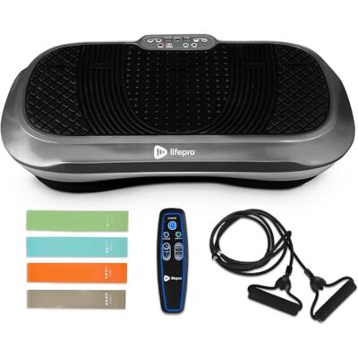LifePro Waver Máquina de Ejercicio con Placa de vibración para Entrenamiento Cuerpo Completo, 99 Niveles Velocidad, Bandas Resistencia, Control Remoto, Fitness en casa y Plataforma Gris LifePro Waver Máquina de Ejercicio con Placa de vibración para Entrenamiento Cuerpo Completo, 99 Niveles Velocidad, Bandas Resistencia, Control Remoto, Fitness en casa y Plataforma Gris