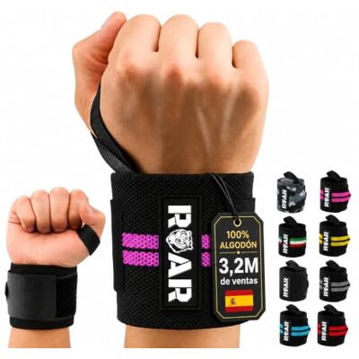 Roar ® Muñequeras Deportivas (2 Unidades) – Muñequeras para Gimnasio, Crossfit y Fitness, Wrist Wraps Ajustables para Levantamiento de Pesas, Entrenamiento y Soporte de Muñeca Hombre Mujer Roar ® Muñequeras Deportivas (2 Unidades) – Muñequeras para Gimnasio, Crossfit y Fitness, Wrist Wraps Ajustables para Levantamiento de Pesas, Entrenamiento y Soporte de Muñeca Hombre Mujer